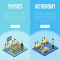 Physics and astronomy lessons at school