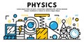 Physics banner, outline style