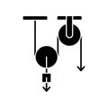 Physics black glyph icon