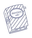 Physics book line icon Library School lesson Royalty Free Stock Photo