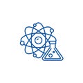 Physics and chemistry line icon concept. Physics and chemistry flat  vector symbol, sign, outline illustration. Royalty Free Stock Photo