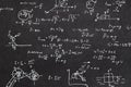 Physics formula chalkboard kinematics calculation Royalty Free Stock Photo