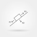 physics formula single isolated icon with modern line or outline style Royalty Free Stock Photo