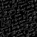 Physics formulas handwritten vector pattern, abstract seamless background Royalty Free Stock Photo