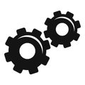 Physics gear system icon, simple style
