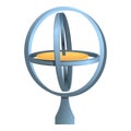 Physics gyroscope icon, cartoon style