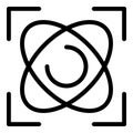 Physics gyroscope icon, outline style Royalty Free Stock Photo