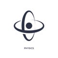 physics icon on white background. Simple element illustration from education 2 concept