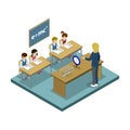 Physics lesson at school isometric icon Royalty Free Stock Photo