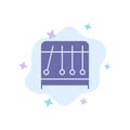 Physics, Pendulum, Science Blue Icon on Abstract Cloud Background Royalty Free Stock Photo