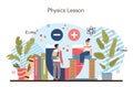 Physics school subject concept. Students explore electricity, magnetism