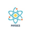 physics subject icon. Vector illustration decorative design