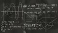 Physics Theory Sinusoidal Chalkboard Royalty Free Stock Photo