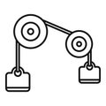 Physics weight icon, outline style