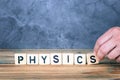 Physics - word from wooden letters Royalty Free Stock Photo