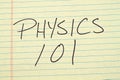 Physics 101 On A Yellow Legal Pad Royalty Free Stock Photo
