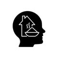 Physiological motivation black glyph icon