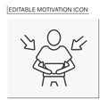 Physiological motivation line icon