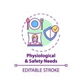 Physiological and safety needs concept icon