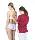 Physiotherapist doing a physical examination