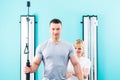 Physiotherapist working with patient in practice Royalty Free Stock Photo