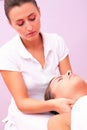 Physiotherapy cervical massage Royalty Free Stock Photo