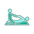 Physiotherapy color line icon. Rehabilitation, therapy concept.