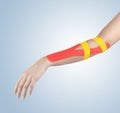 Physiotherapy for elbow pain, aches and tension Royalty Free Stock Photo