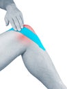 Physiotherapy for knee pain, aches and tension Royalty Free Stock Photo