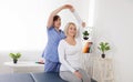 Physiotherapy, sport injury rehabilitation treatment. Woman having chiropractic back adjustment. Osteopathy, Alternative Royalty Free Stock Photo