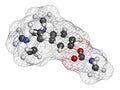 Physostigmine alkaloid molecule. Present in calabar bean and manchineel tree, acts as acetylcholinesterase inhibitor. 3D rendering