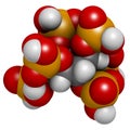 Phytic acid hexakisphosphate, IP6, phytate molecule. Present in seeds and grains of many plants, acting as storage form of.