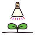 Phyto Bulb with Sprout vector colored icon or design element