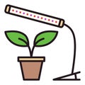 Phytolamp with Plant vector Grow Light colored icon or symbol