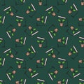 Phytolamp with Plant vector Grow Light colored seamless pattern