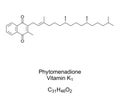 Phytomenadione, Vitamin K1, phylloquinone, chemical formula