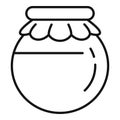 Phytotherapy jar icon, outline style