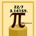 Pi Approximation Day on July 22 Royalty Free Stock Photo
