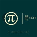 Pi Approximation Day Royalty Free Stock Photo