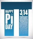 Pi Day Design with Pillar Structure like Pi Symbol, Vector Illustration