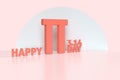 The pi day number 314 for math abstract for education background or banner for school