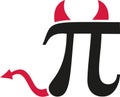 Pi sign with devil horns Royalty Free Stock Photo