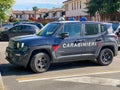 Carabinieri Italian Police patrol Jeep Renegade parked in the street