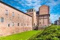 Piacenza, medieval town, Italy. Palazzo Farnese XVI-XVII century, entrance to the palace Royalty Free Stock Photo