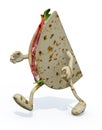 Piadina with arms and legs