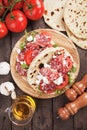 Piadina Romagnola, Italian Flatbread Sandwich Royalty Free Stock Photo