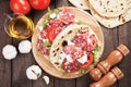 Piadina Romagnola, Italian Flatbread Sandwich Royalty Free Stock Photo