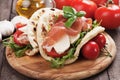 Piadina Romagnola, Italian Flatbread Sandwich Royalty Free Stock Photo
