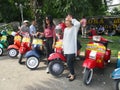 Piaggio scooter fans Royalty Free Stock Photo
