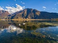 Pian di Spagna Nature Reserve - Lake of Novate Mezzola - Valchiavenna IT Royalty Free Stock Photo